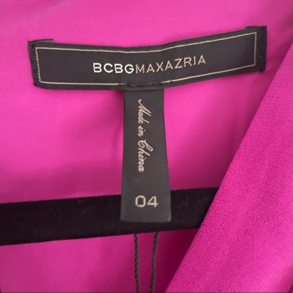 BCBG Magenta Crisscross Ruffle Dress - Picture 4 of 4